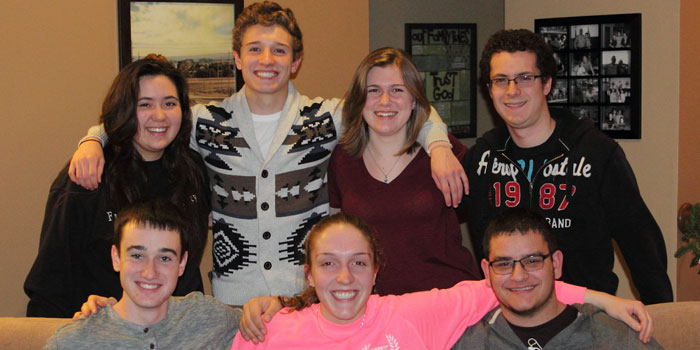 Pictured in front from left are teens Shane Powers, Anne Secrist and Bobby Zogbi. In back are Karissa Meyers, Riley Brennan, Madelyn Cox and Andrew Smith. The teens are raising funds for their upcoming mission trip to Haiti. (Photo provided)