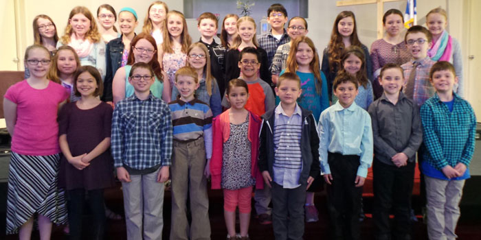 The Warsaw Christian School students that will compete in the speech contest, held in Watervliet, Michigan.