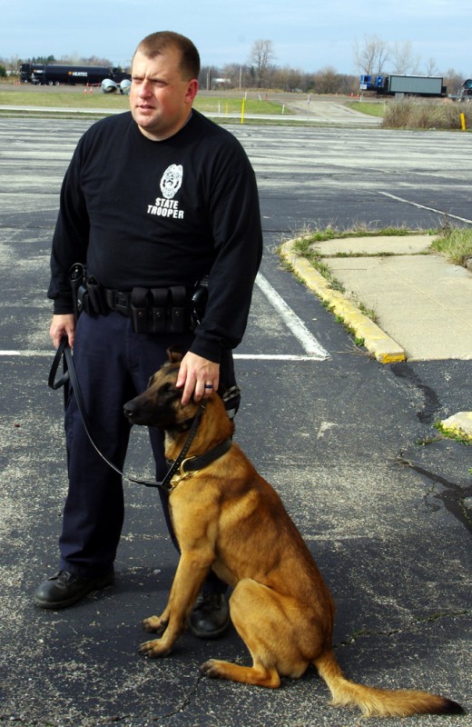 Senior Trooper David Caswell and his K-9 partner Chase