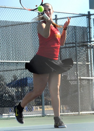Elkhart Memorial's Krystal Grubb was champion of the one singles bracket.