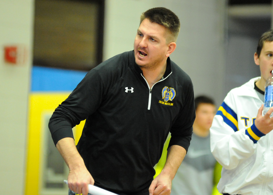 Triton football and wrestling head coach Ron Brown will host a "Touchdowns and Takedowns" camp in May. (File photo by Mike Deak)
