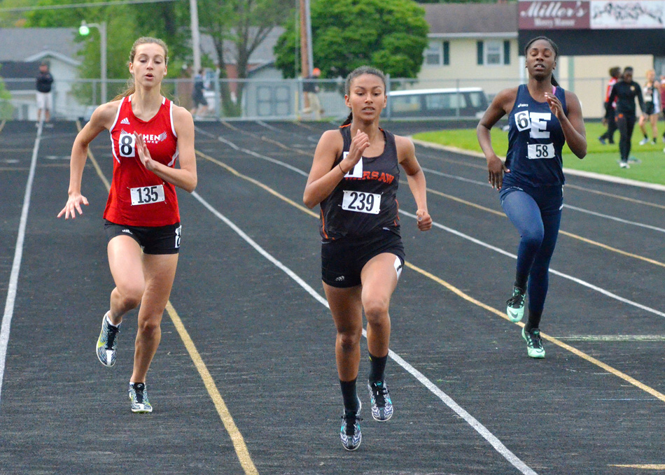 Warsaw's Angie Sanchez-Vijil was a surprise regional qualifier in the 400-meter dash at last week's Warsaw Girls Track Sectional. (File photo by Nick Goralczyk)
