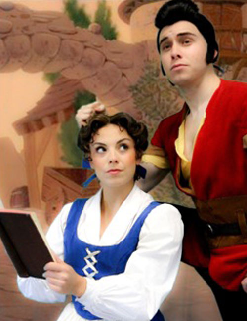 Belle and Gaston from Beauty and the Beast, portrayed by: 
