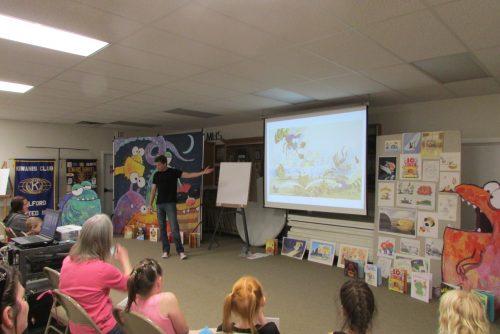 David Slonim, Indiana Author and Illustrator, talks to the public on May 11 at the Milford Community Building.