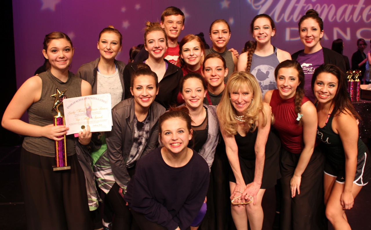 Junior and Senior troupes pictured left to right: front row – Mackenzie Islas, Claire Kois, Mikayla Roller, Cathy Roe, Annie Petro, and Gabriella Aguirre. Second row – Brook Rumple, Tiffany Moore, Madison Shipley, Eliza Kuhn, and Rosalyn Miller. Back row – William Robison, Megan Love, Abby Gibson and Lenora Norman.