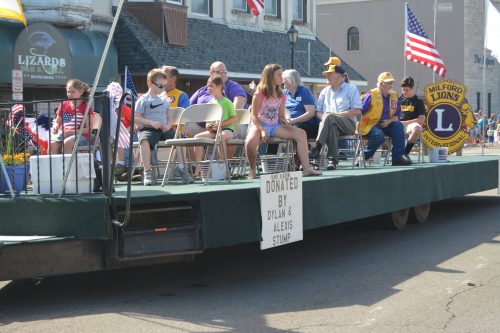 The Milford Lions Club float as part of the 2016 Milford Memorial Day Parade.