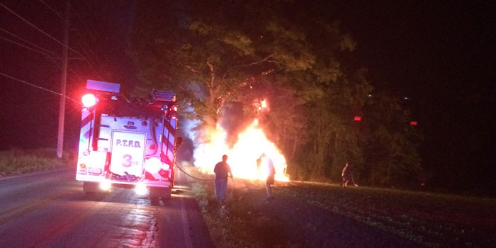 Single-vehicle fatality in the area of Armstrong Road, east of CR 200E, Leesburg. (Photos provided)