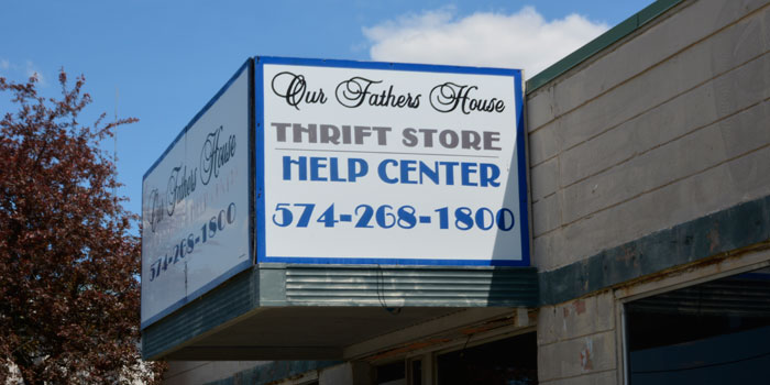 The front of Our Father's House thrift store.