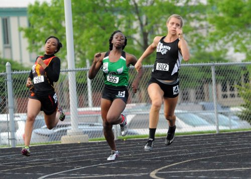 Warsaw's Sam Alexander won the 200 dash.