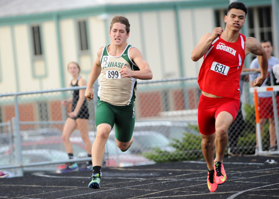 Wawasee's Michael Katzer competes Wednesday at the Northern Lakes Conference Boys Track Championships. (Photo by Mike Deak)