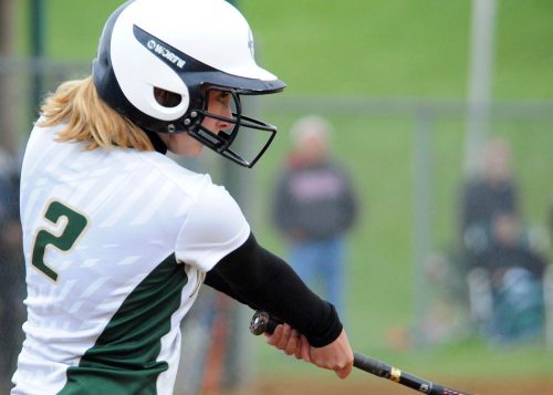 Madie Wilson locks in on a base hit for Wawasee.