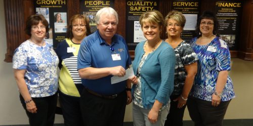 Pictured are Patty Williams, Becky White; Joe Jarboe, KCH HR Vice-President; Rebecca Bazzoni, Physical Therapist and Executive Director at Joe’s Kids; Michele Bickel, Director of Community Relations at Joe’s Kids and Denise Gross, KCH Booster Team. (Photo Provided)