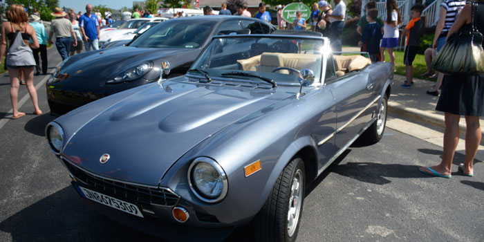 A '82 Fiat Spider 124, owned by Adam Atherton.