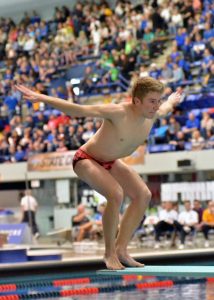 Goshen's Hudson Kay was one of three divers from Indiana to earn NISCA All-America honors. (File photo by Nick Goralczyk)