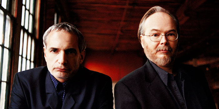 The two members of the band Steely Dan. From the left, Donald Fagen and Walter Becker.