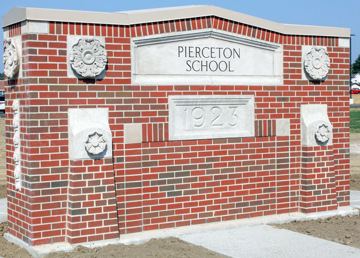 The Pierceton School Tribute is ready to be dedicated this weekend. (Photo provided)