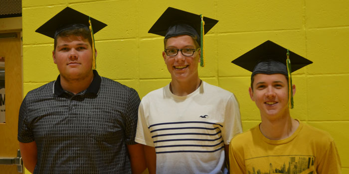 From left are Luca Jeckstadt, Germany, Rafael Zebende, Brazil, and Carl Walter, Germany. (Photo by Amanda McFarland)