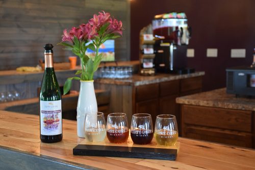 Wine flights allows customers to taste four different wines for $10.
