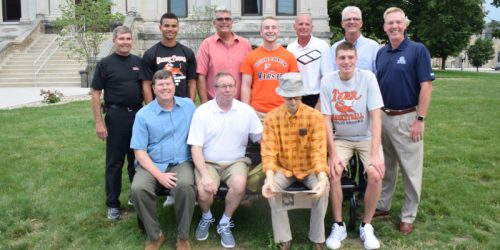 From left front are Doug Ogle, Al Rhodes and Kyle Mangas From left back are Hal Gunter, Jeremy David, Robert Randes, Evan Schmidtt, Jeff Grose, Robert Johnson and Steve Hollar.