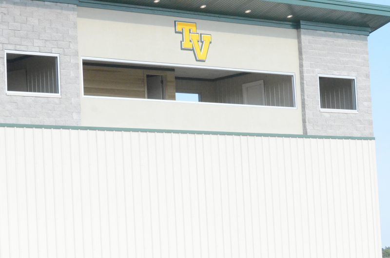 The new press box at Tippecanoe Valley High School, donated by the Scott Bibler family, is nearing completion.