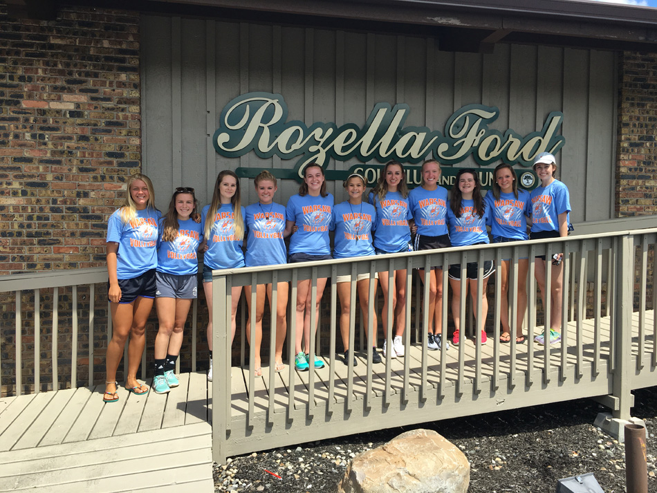 The Warsaw volleyball team poses at Rozella Ford Golf Club Saturday morning during the annual golf fundraiser that helps both the volleyball and girls basketball programs. (Photos provided by Chandra Hepler)