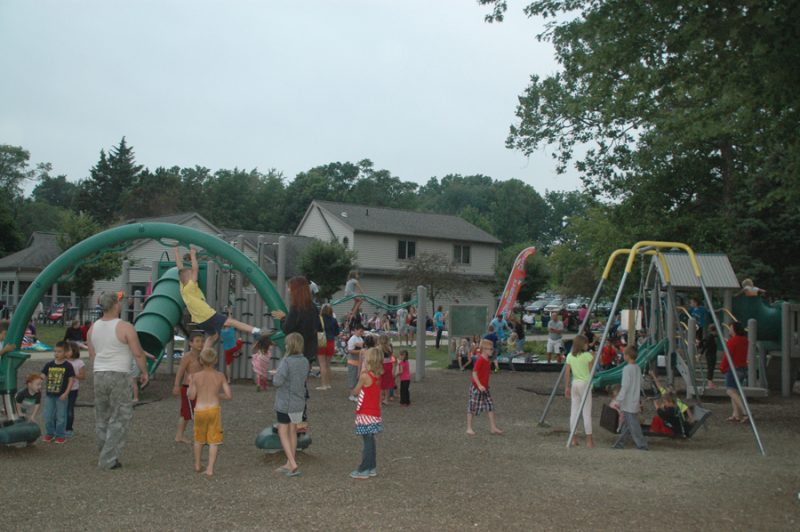 The Lakeside Park playground was a favorite spot for many of the younger visitors to the Syracuse Lake Fireworks Show.