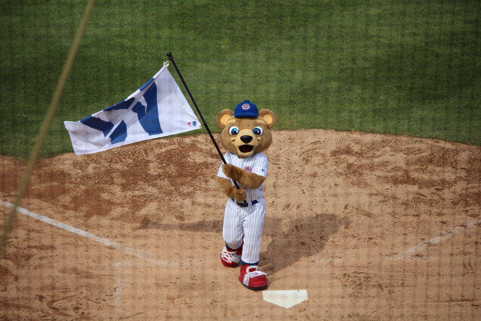 Stu and the South Bend Cubs hope to be waving the 'W' flag in September as the team will host a playoff game Sept. 8. (Photo provided by the South Bend Cubs)