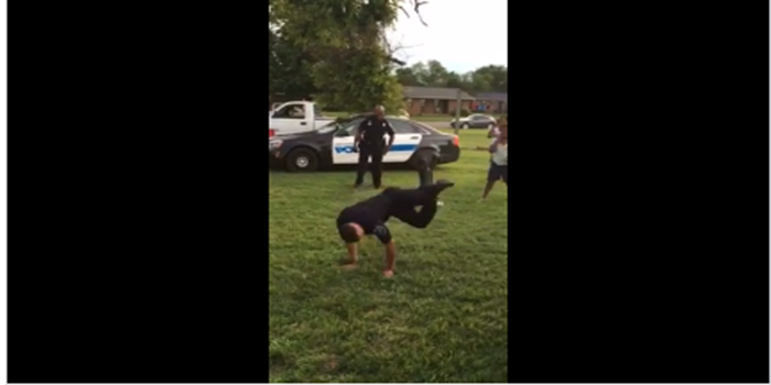 Tennessee police officer break dances