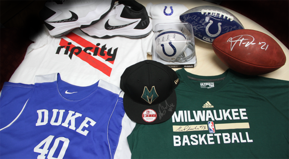 Items from the Indianapolis Colts and Plumlee brothers highlight some of the silent auction items up for grabs at the 2016 Lancer Classic golf outing.