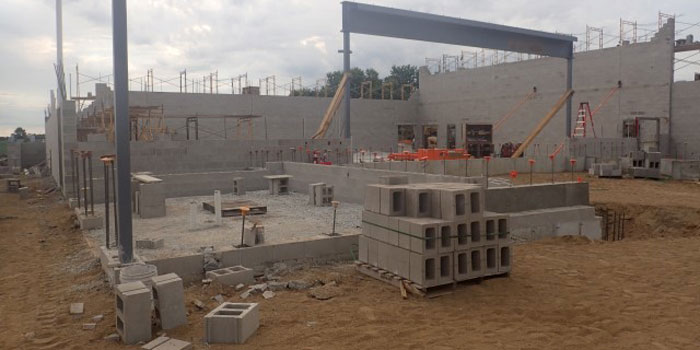 Work progresses on Akron Elementary School. (Photos provided)
