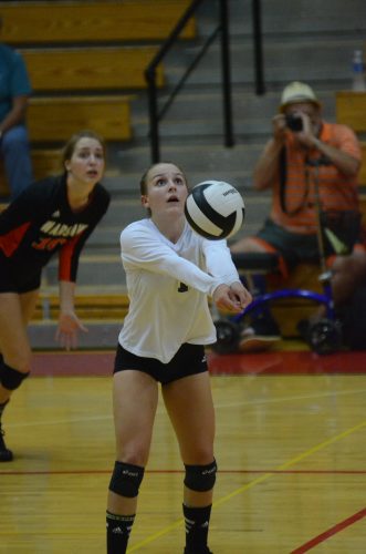 Sophomore libero Erin Peugh led Warsaw with 20 digs.