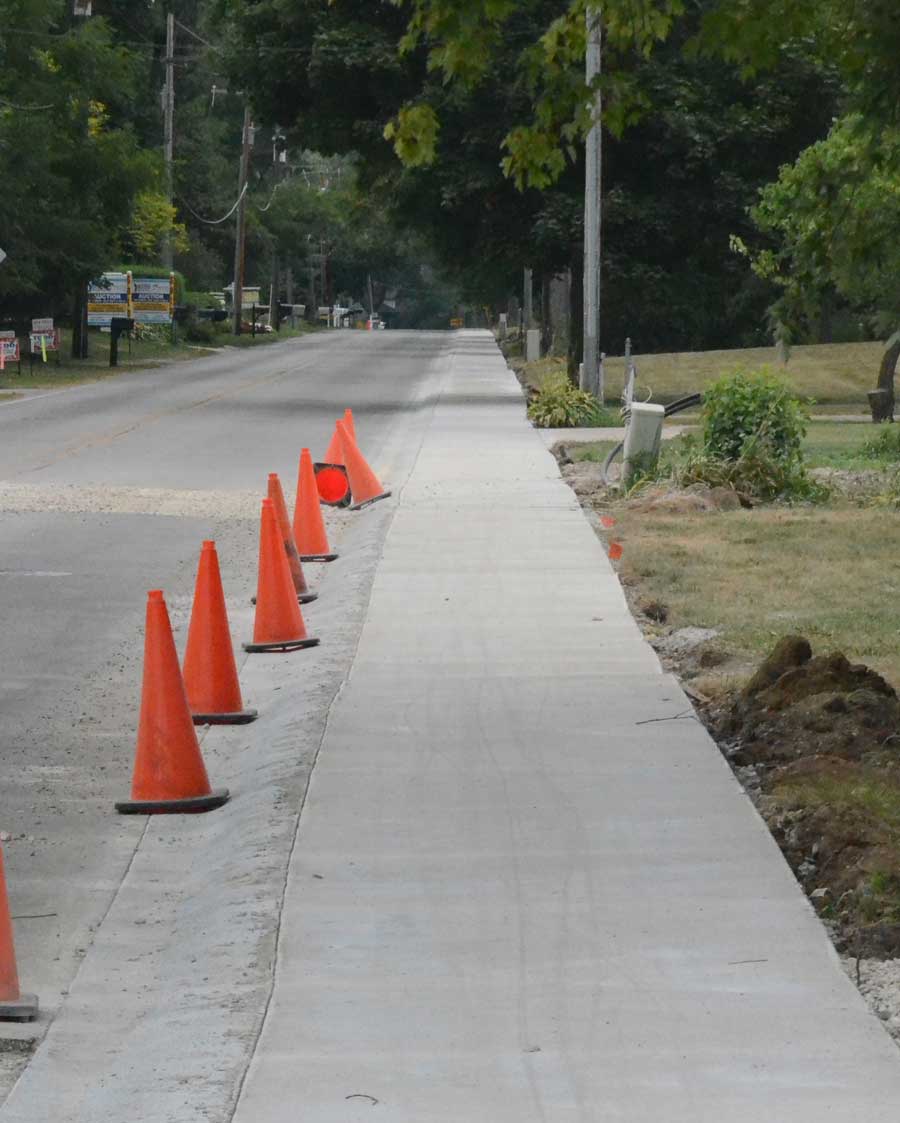 The final phase of the Eli Lilly trail widening project was completed this past week. Pulver Asphalt and Paving is finished with the majority of construction, including drainage. (Photo by Deb Patterson)