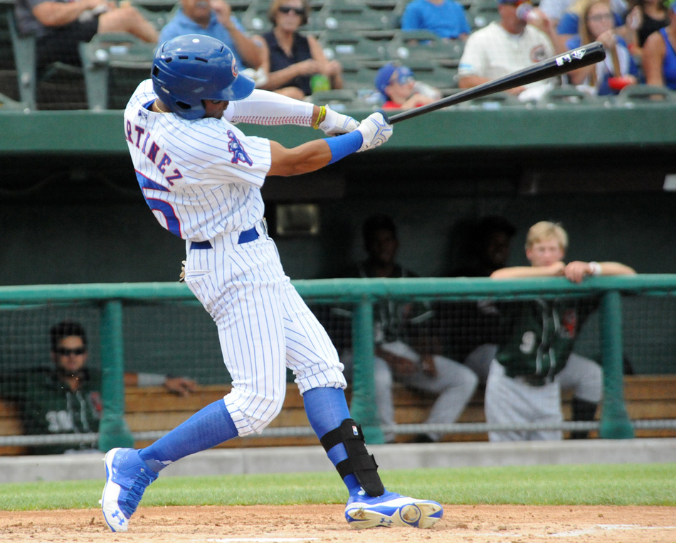 South Bend outfielder Eddy Martinez was named the July Player of the Month by the Chicago Cubs organization. (Photos by Mike Deak)