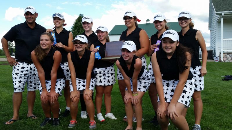 The NorthWood girls golf team won the NLC Tournament Saturday at McCormick Creek (Photo provided by Adam Yoder)