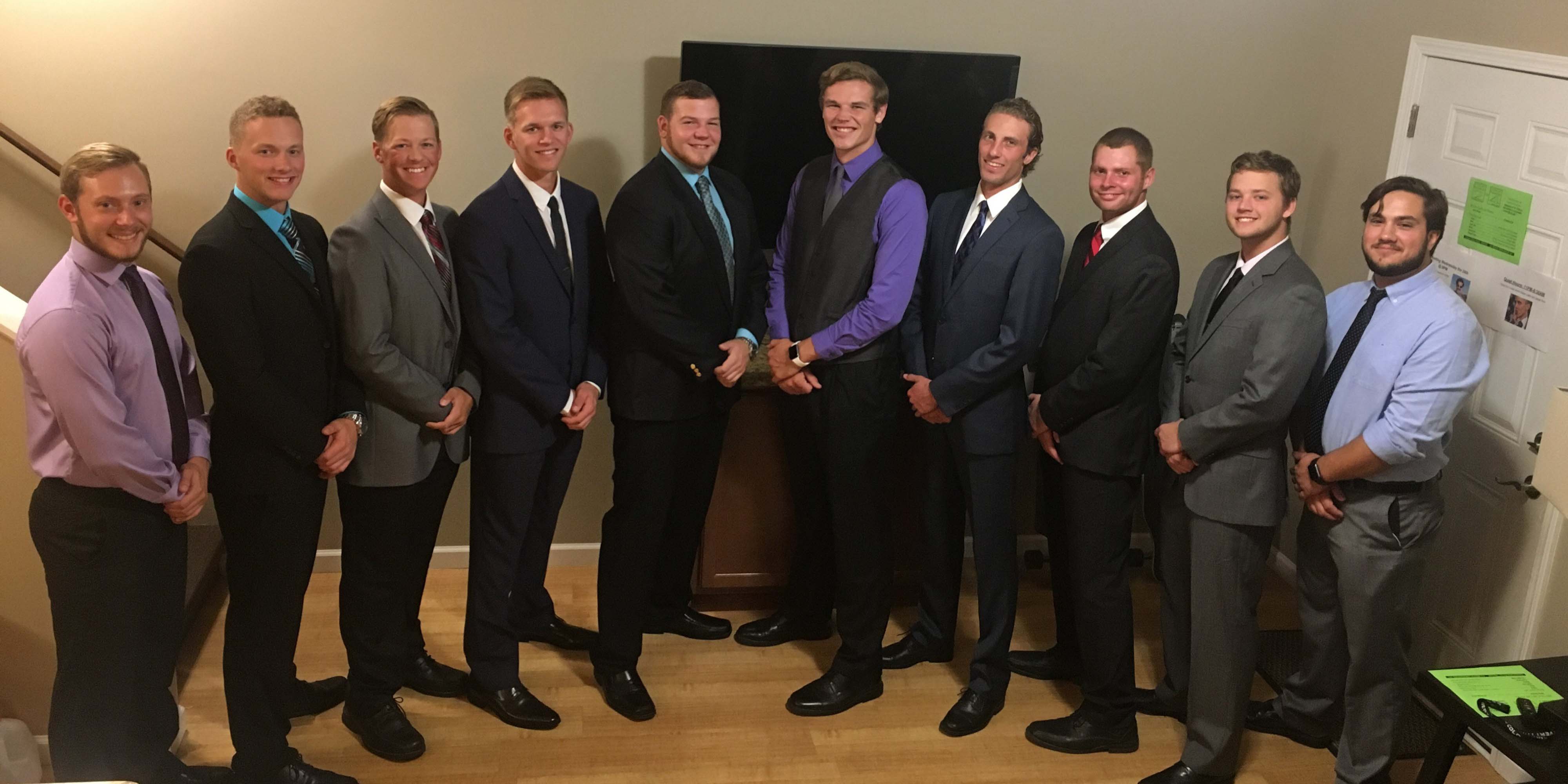 Photographed is CoolCorp founder Wesley Gensch with his current Grace College applied learning and internship students. Left to right are: Kyle Brunner, Chase Baker, Logan Swartzentruber, Austin Baker, Wesley Gensch, Jason Stevens, Logan Grigsby, John McCarty, Cole Helman and Peter Hoover.