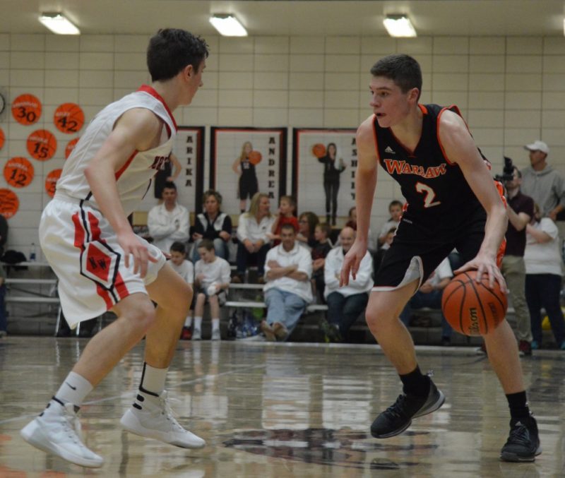 Warsaw star guard Kyle Mangas has verbally committed to play basketball at Indiana Wesleyan University starting in 2017 (File photo by Keith Knepp)