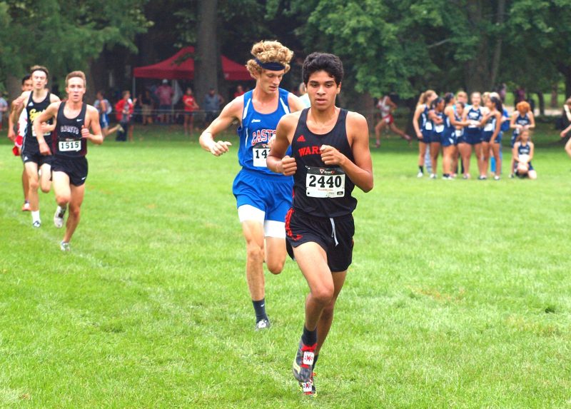 Warsaw sophomore Zeb Hernandez was fourth in the Elite Division race at the Culver Academies Invitational Saturday (Photos by Tim Creason)