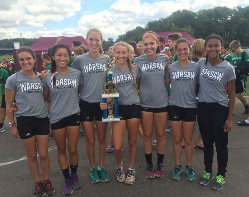 The No. 8 Warsaw girls cross country team placed second in the Large School Division at the New Prairie Invitational on Saturday (Photos provided by Matt Campbell)