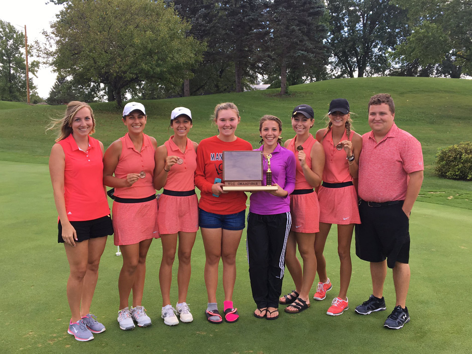 Manchester's girls golf team won the 2016 Three Rivers Conference championship Saturday at Norwood Golf Course. (Photo courtesy Jeremy Markham)