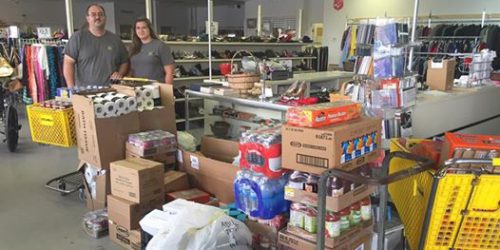 Pierceton Fire Department’s complete delivery to Salvation Army of household items and non-perishable foods for those devastated by the tornados in Kokomo. (Photo Provided)