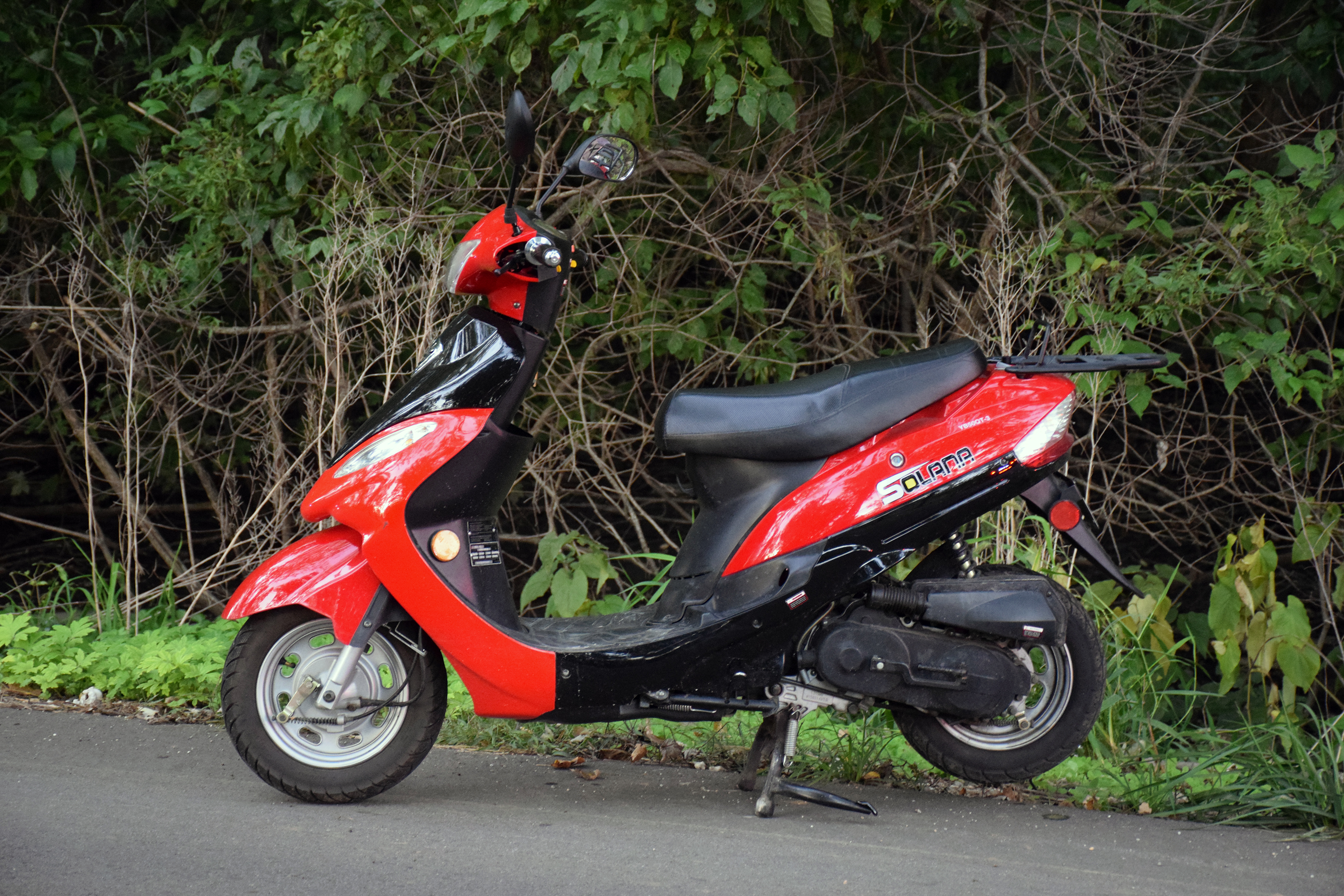 The moped involved in the accident.