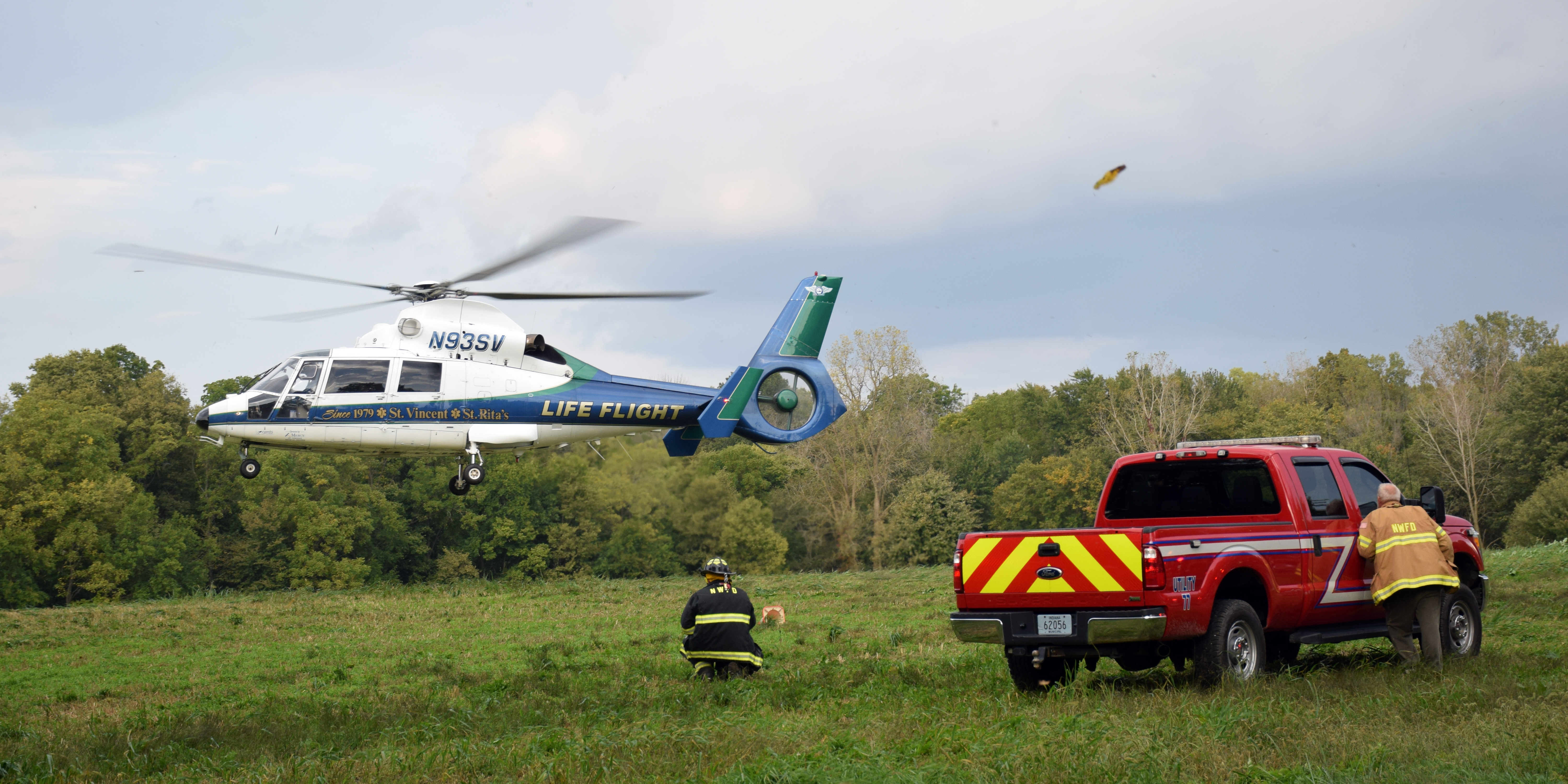 A Life Flight medical helicopter transported the moped driver from the scene.