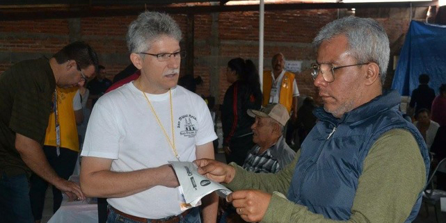 Dr. Rod Kaufman, left, during the trip to Mexico.