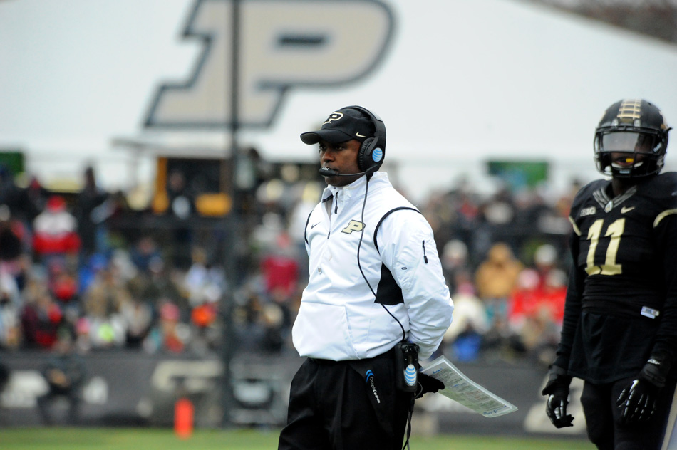 Darrell Hazell was fired from his head coaching position at Purdue Sunday afternoon. (File photo by Mike Deak)