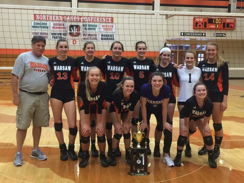 The Warsaw varsity volleyball team won its own Tiger Spiker Invitational on Saturday (Photo provided)