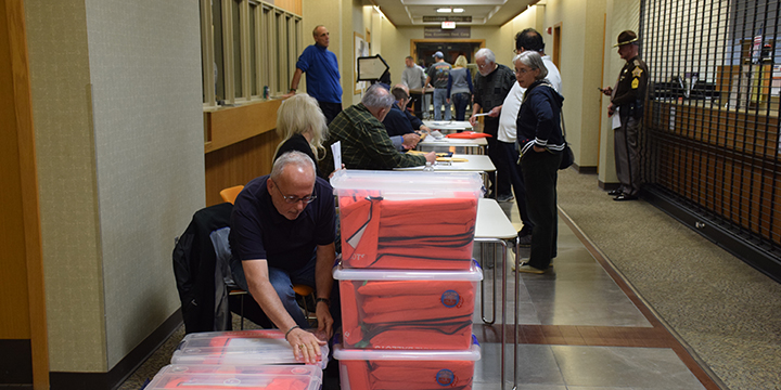 The final precinct arrived at the Justice Building at 8:49 p.m.