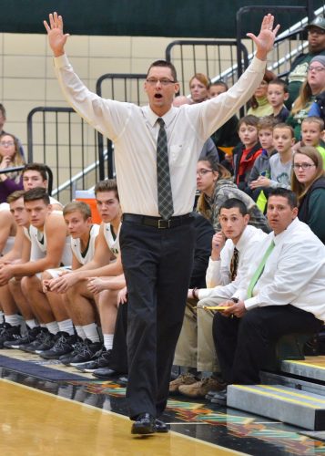 First-year Wawasee head coach Jon Everingham helped guide the Warriors to a 48-39 victory in Tuesday's season opener. (Photos by Nick Goralczyk)