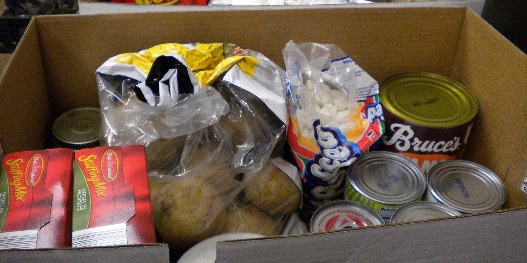 Just some of the food collected.