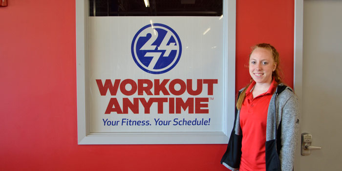 Workout Anytime manager and personal trainer Alex Deeter.