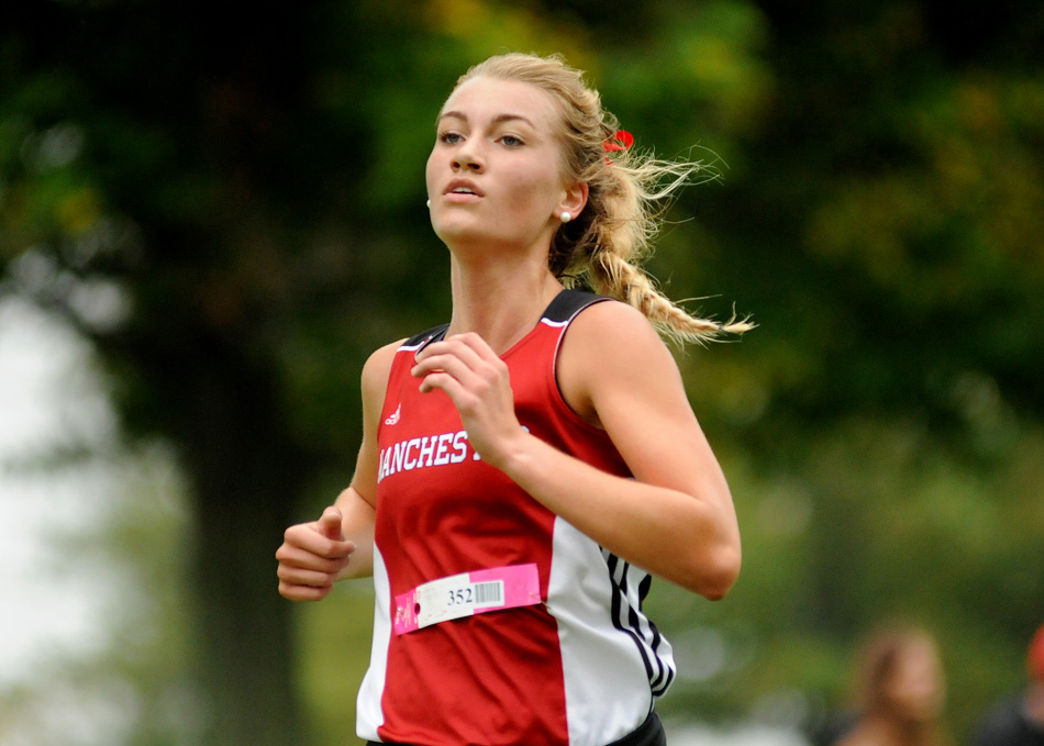 Manchester senior Rae Bedke was chosen as an Indiana All-Star to compete in the cross country meet against the Kentucky All-Stars on Nov. 19. (File photo by Mike Deak)